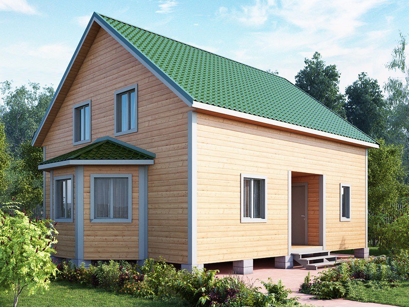 Деревянный коттедж из бруса КА-131