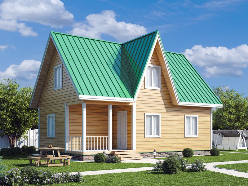 Деревянный коттедж из бруса КА-134