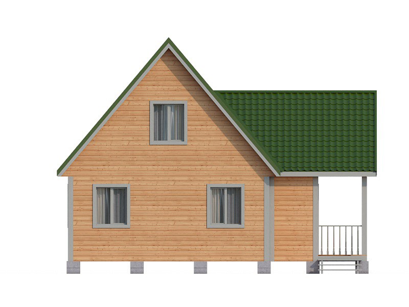 Дачный деревянный дом из бруса КА-125