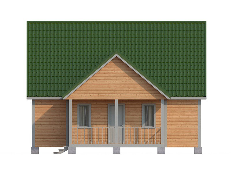 Дачный деревянный дом из бруса КА-125