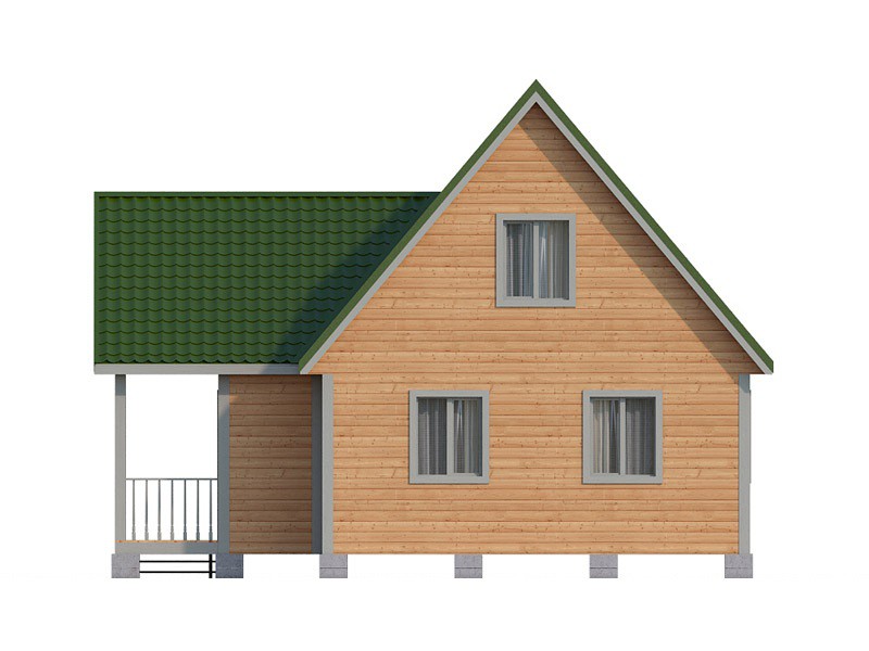 Дачный деревянный дом из бруса КА-125