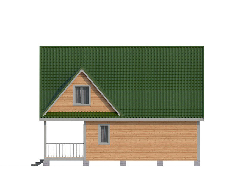 Деревянный дом с верандой КА-132