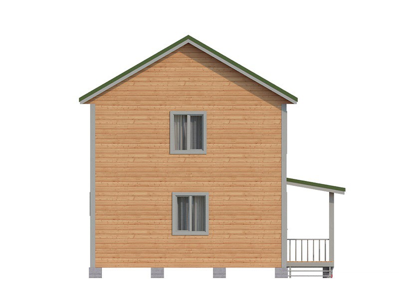 Деревянный дом из бруса KA-124