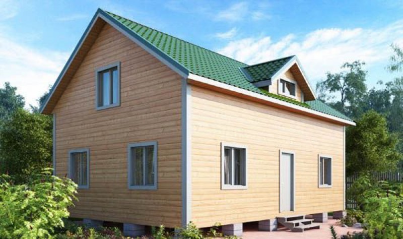Дом из бруса с мансардой КА-116