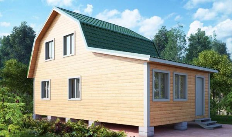 Дом из бруса с пристройкой КА-106