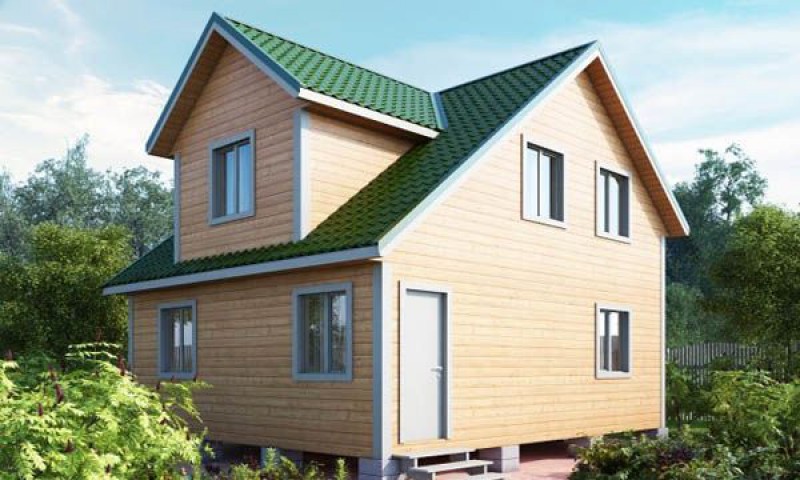 Дачный двухэтажный дом из бруса КА-110
