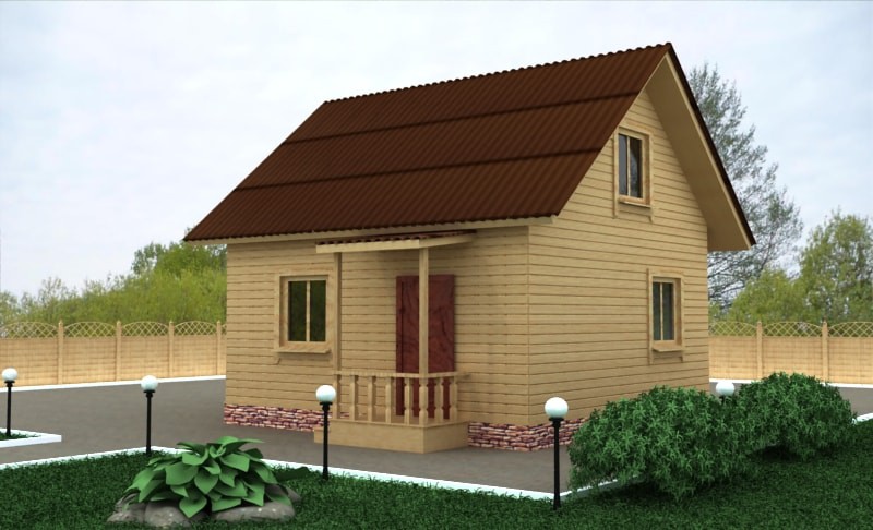 Деревянный домик из бруса ДД-13