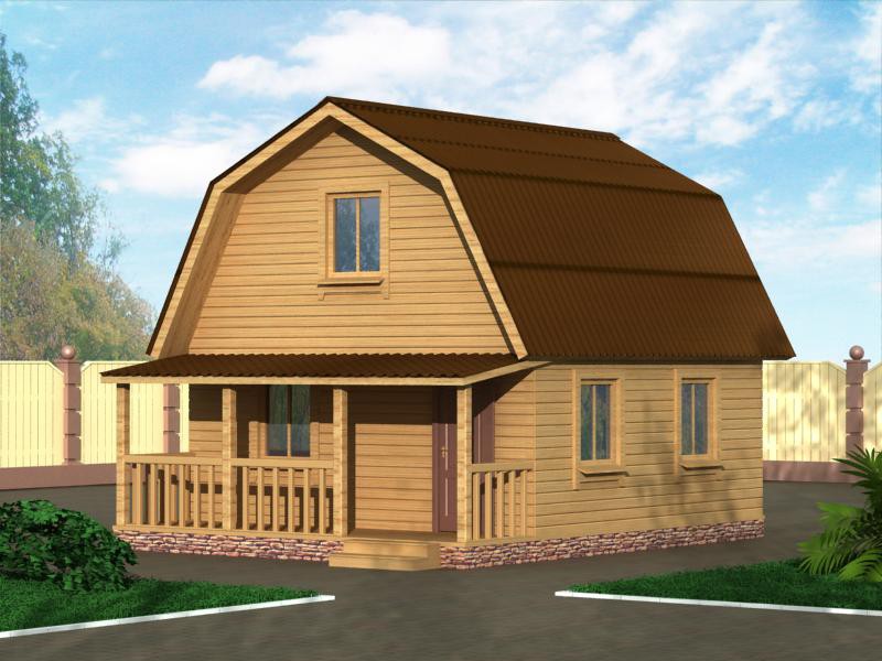 Дачный дом с верандой ДД-17