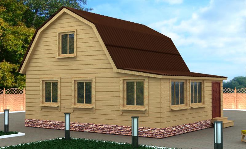 Загородный дом из бруса ДД-19