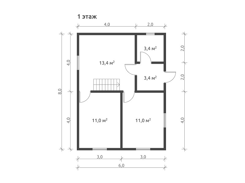 Аккуратный дачный дом из бруса КА-119