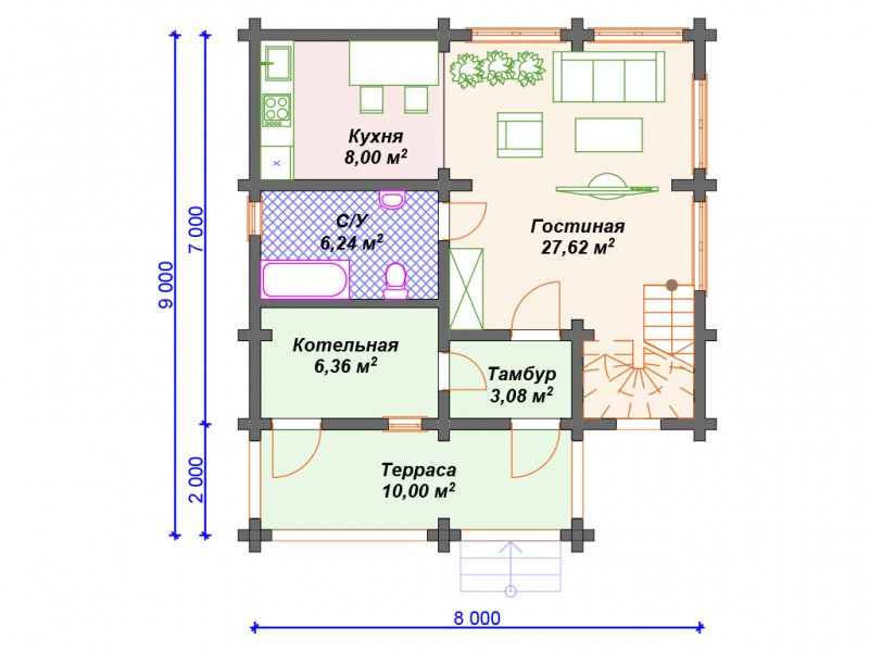 Дачный дом БД-01
