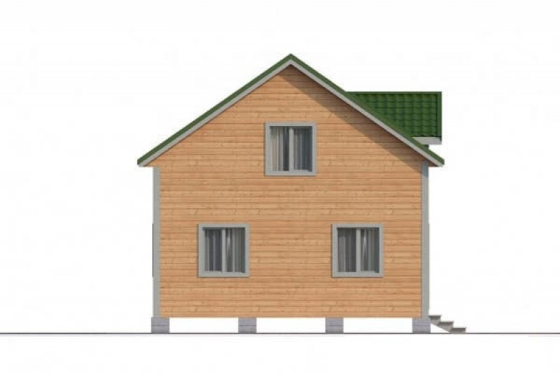 Дом из бруса с мансардой КА-116