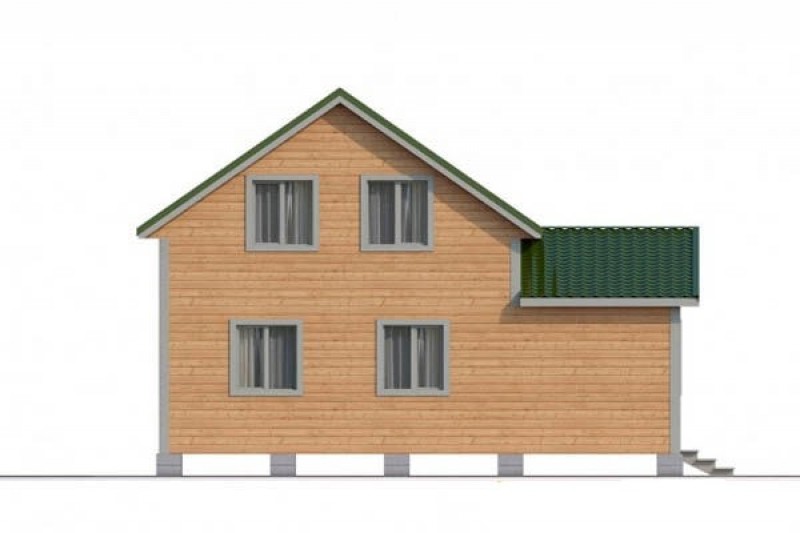 Дом из бруса с крыльцом КА-120