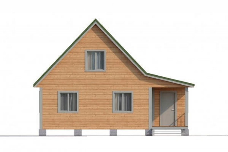 Дом из бруса с крыльцом КА-105