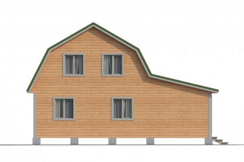 Дом из бруса с пристройкой КА-106