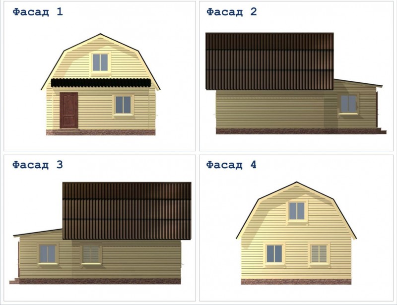 Деревянный дом с пристройкой ДД-29