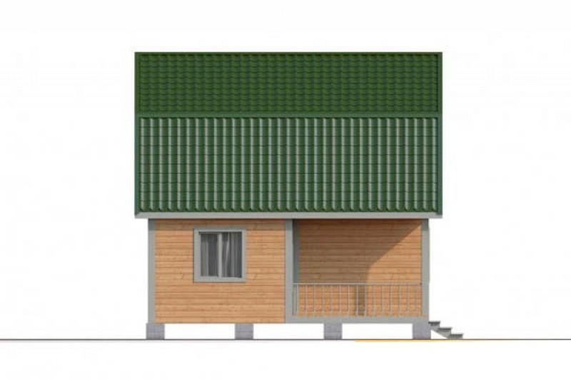 Дачный дом из бруса с крыльцом КА-103