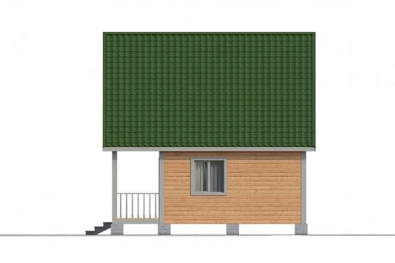 Дом из бруса с верандой КА-112