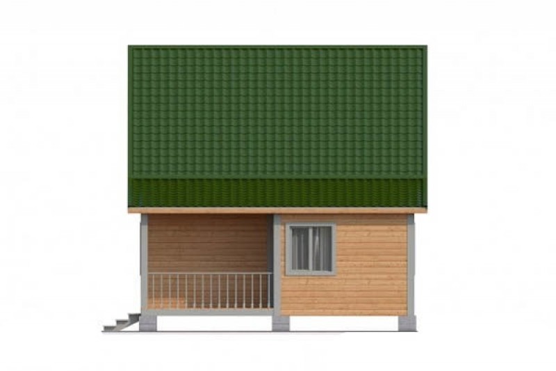 Дом из бруса с крыльцом КА-105