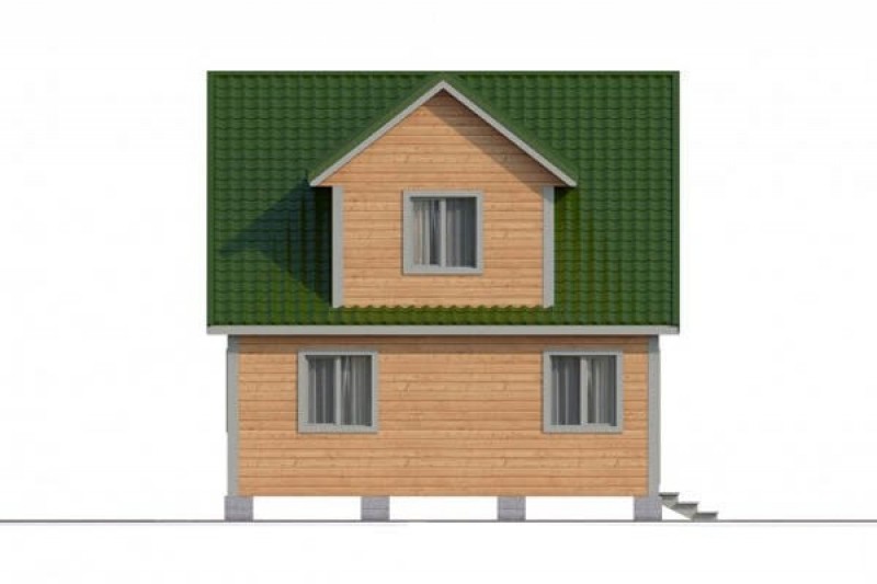 Дачный двухэтажный дом из бруса КА-110