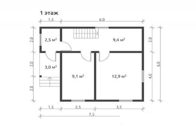 Деревянный дом из бруса КА-123