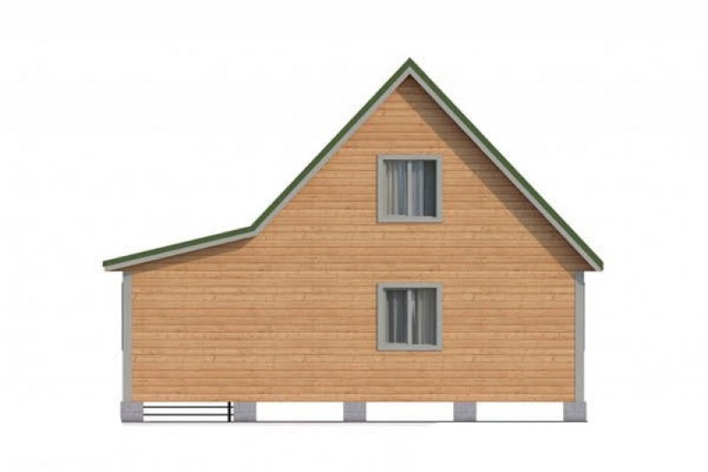 Дом из бруса с крыльцом КА-105