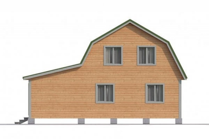 Дом из бруса с пристройкой КА-106