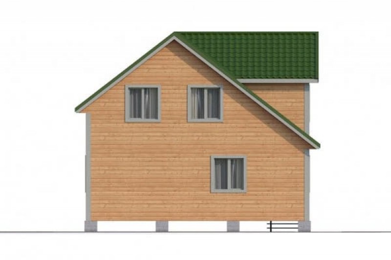 Дачный двухэтажный дом из бруса КА-110