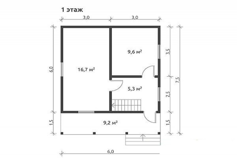 Двухэтажный дом из бруса КА-113