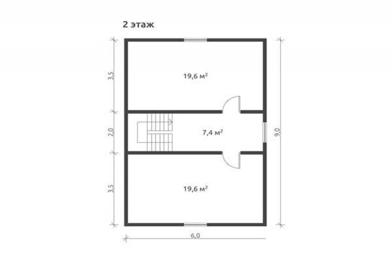 Дом из бруса с мансардой КА-116