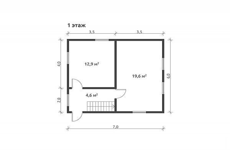 Дачный двухэтажный дом из бруса КА-110