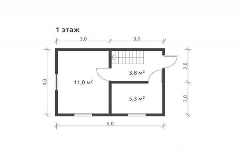 Классический дачный дом из бруса КА-111