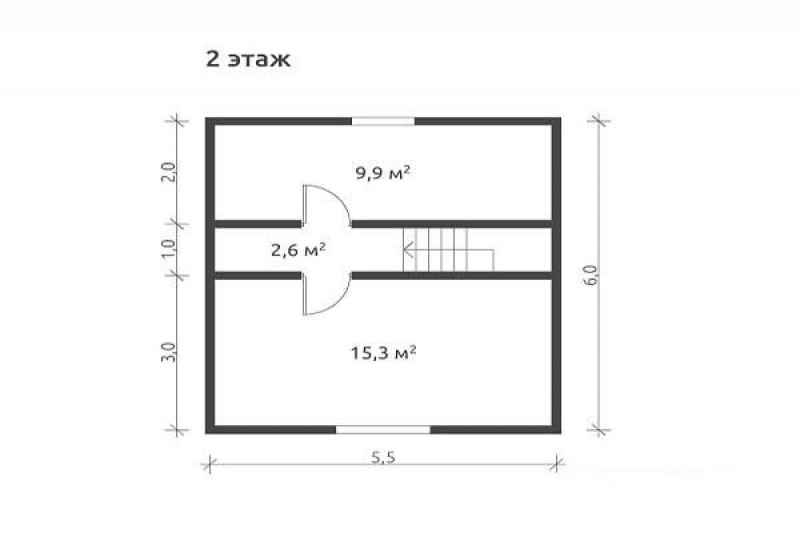 Дом из бруса с мансардой КА-116