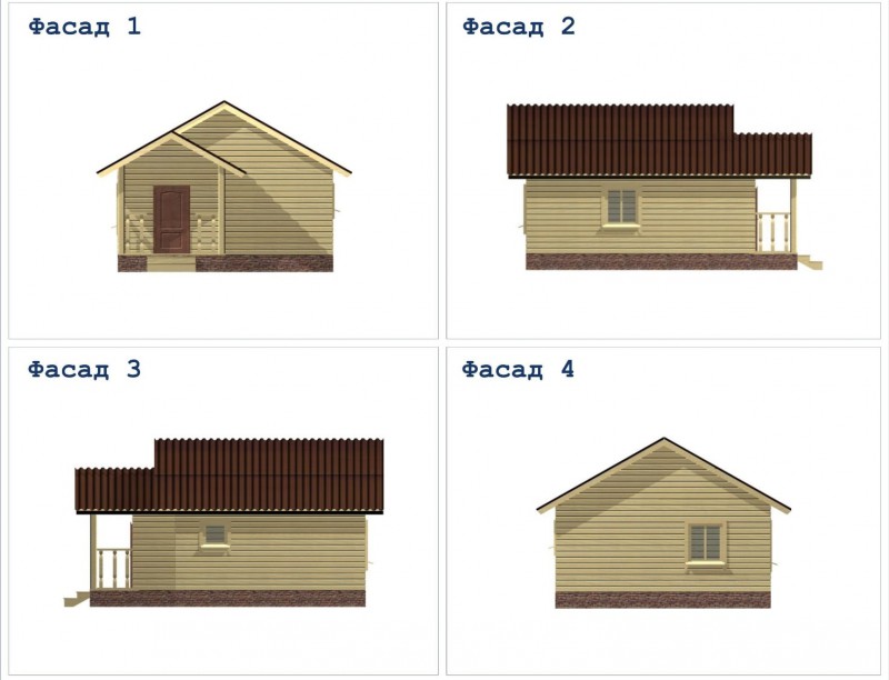 Баня из бруса ББ-11 6,5 на 5 метров