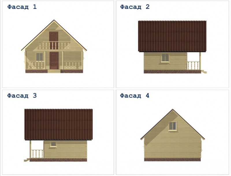 Баня из бруса ББ-17 6 на 6 метров