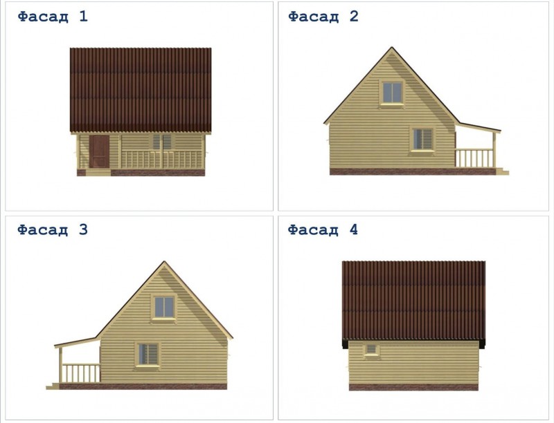 Баня из бруса ББ-19 6 на 8 метров