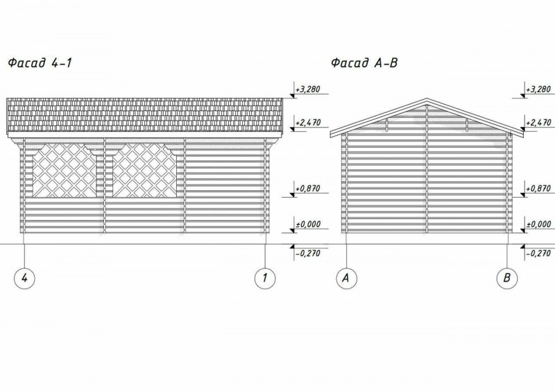 Садовая беседка из бруса БД-06 5,9х3,9