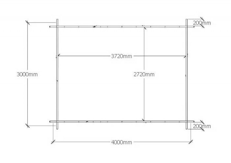 Дачная беседка из бруса БД-02 (3×4)