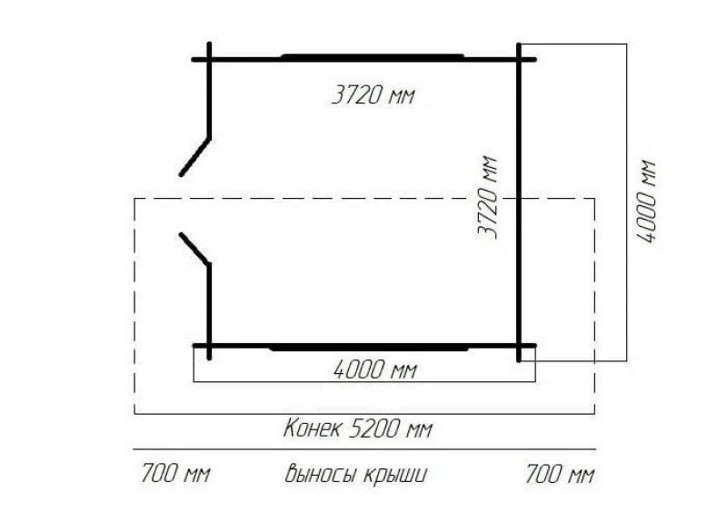 Беседка из бруса закрытого типа БД-04 (4х4)