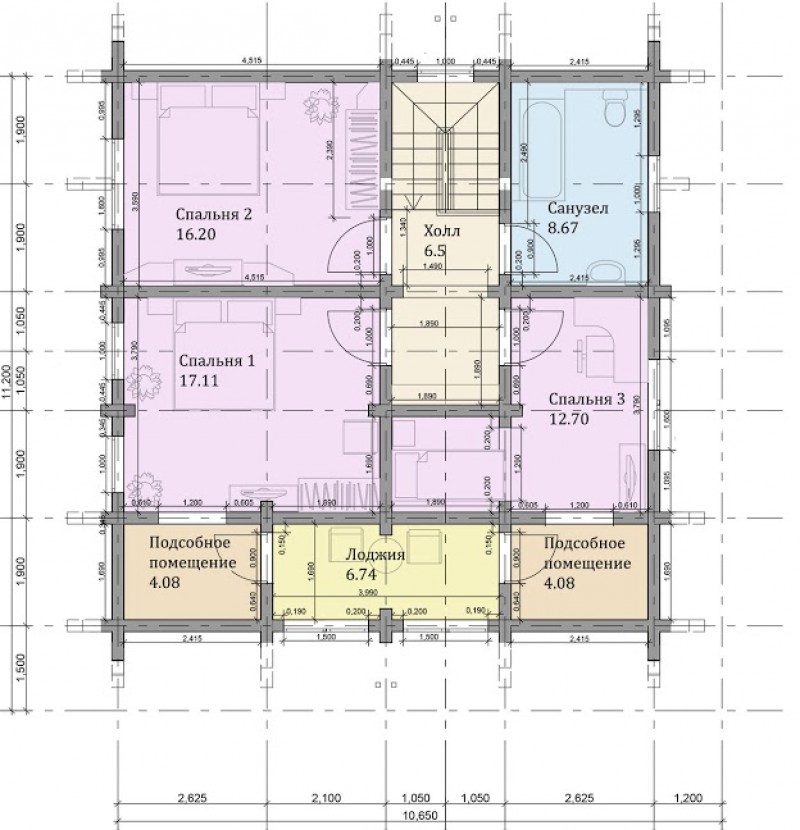 Коттедж из бруса шале ФАБ-114