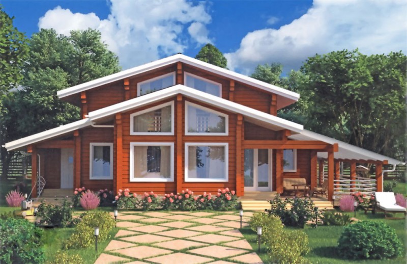 Дом-шале из бруса ФАБ-115