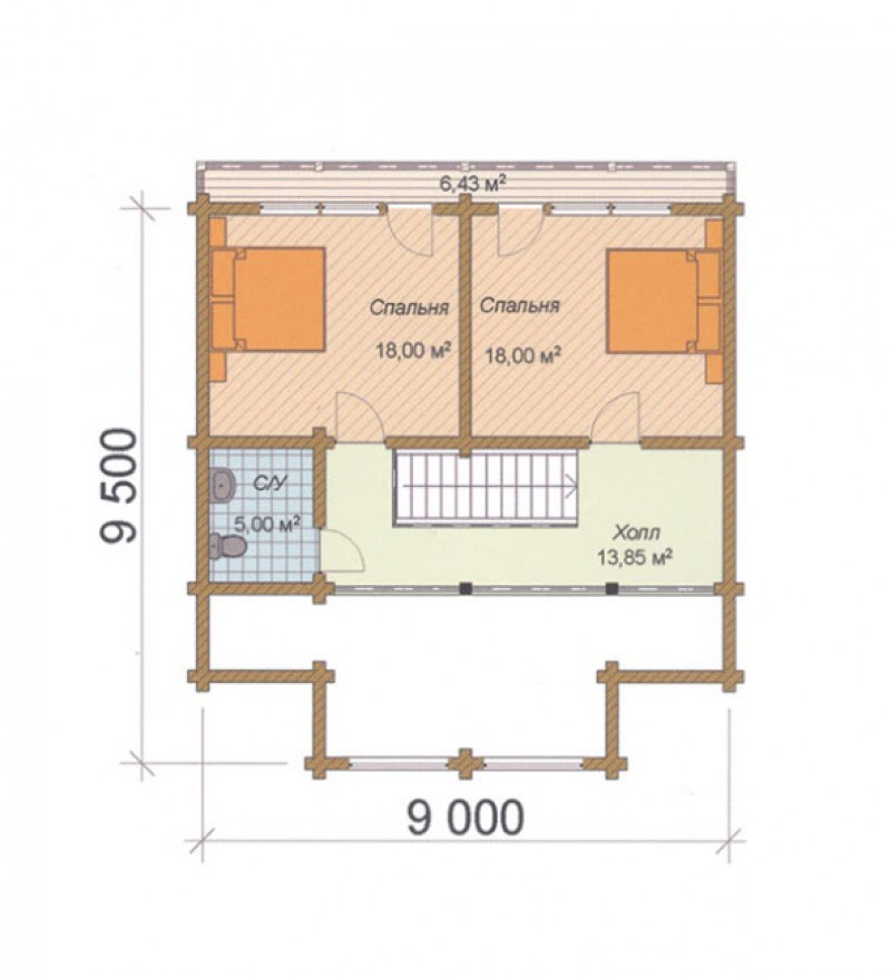 Дом-шале из бруса ФАБ-115