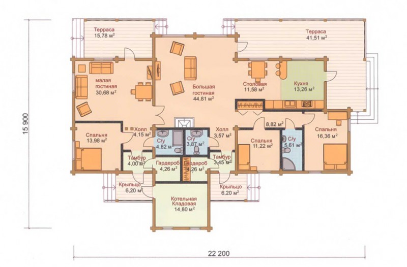 Загородный коттедж ФАБ-125