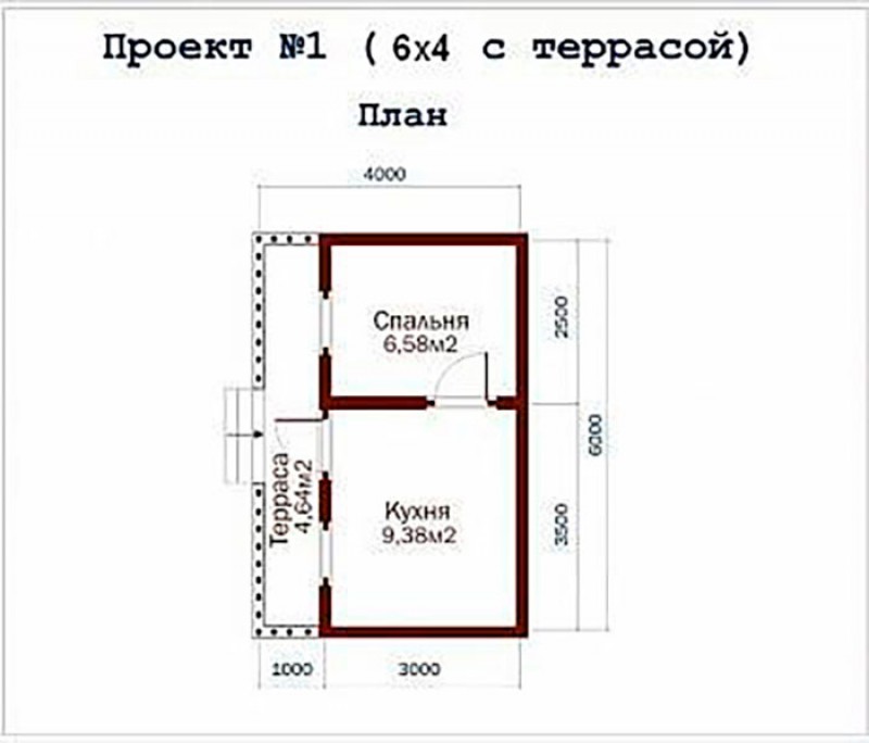 Небольшой дачный дом ДД-01