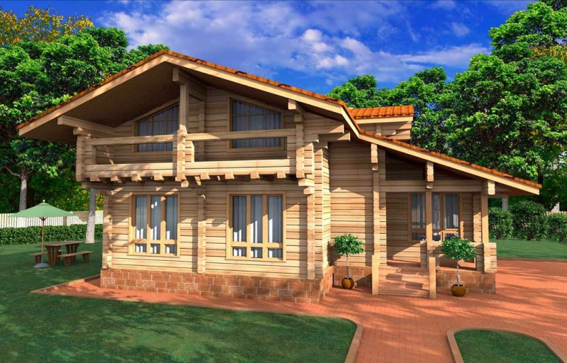 Дом из профилированного бруса ФАБ-105