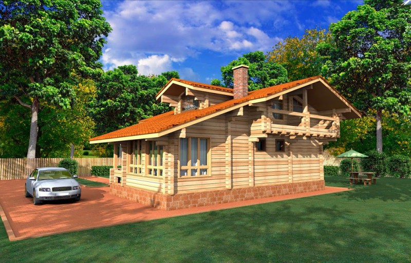 Дом из профилированного бруса ФАБ-105