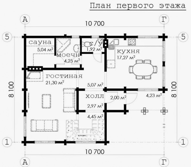Дом из профилированного бруса ФАБ-105