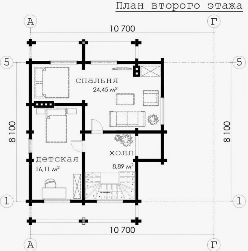 Дом из профилированного бруса ФАБ-105