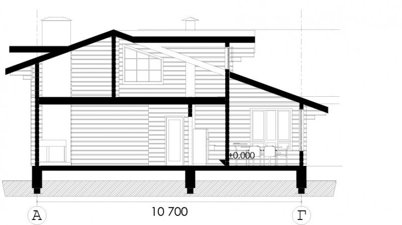 Дом из профилированного бруса ФАБ-105