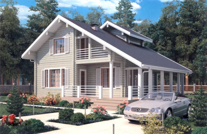 Двухэтажный дом из бруса ФАБ-108